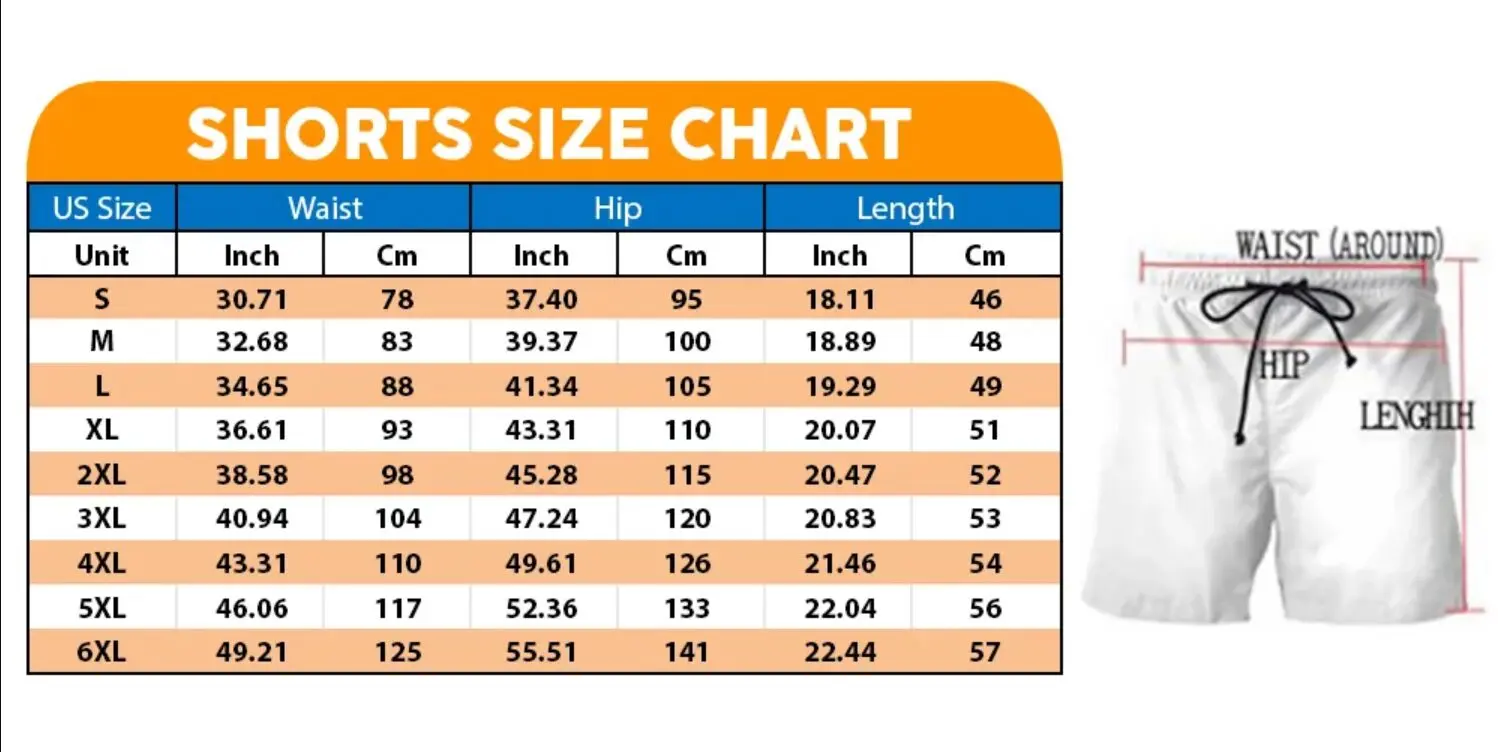 Shorts Size Chart