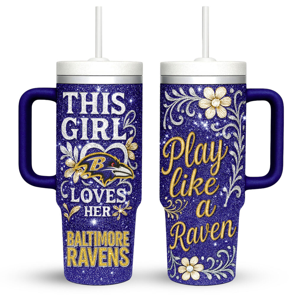 Baltimore Ravens | Premium 40oz Tumbler With Handle