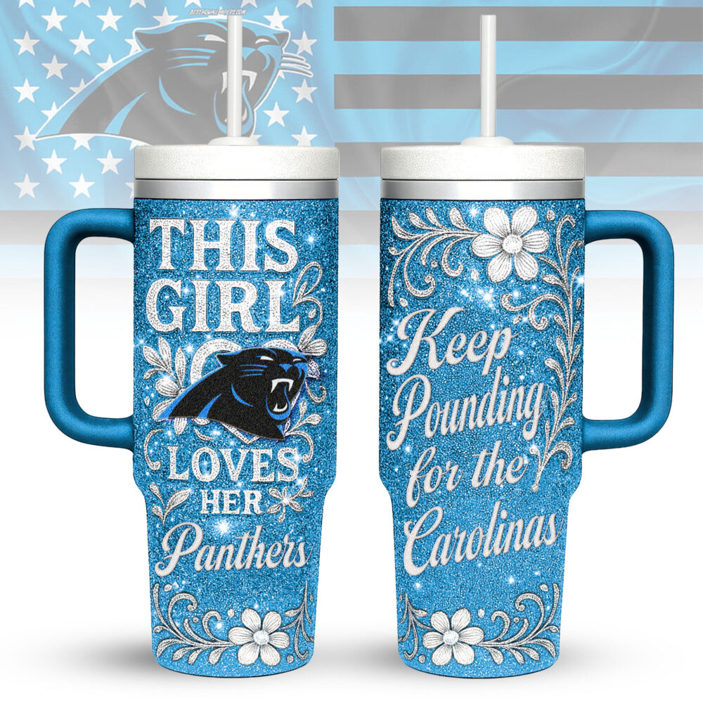 Carolina Panthers | Premium 40oz Tumbler With Handle TD