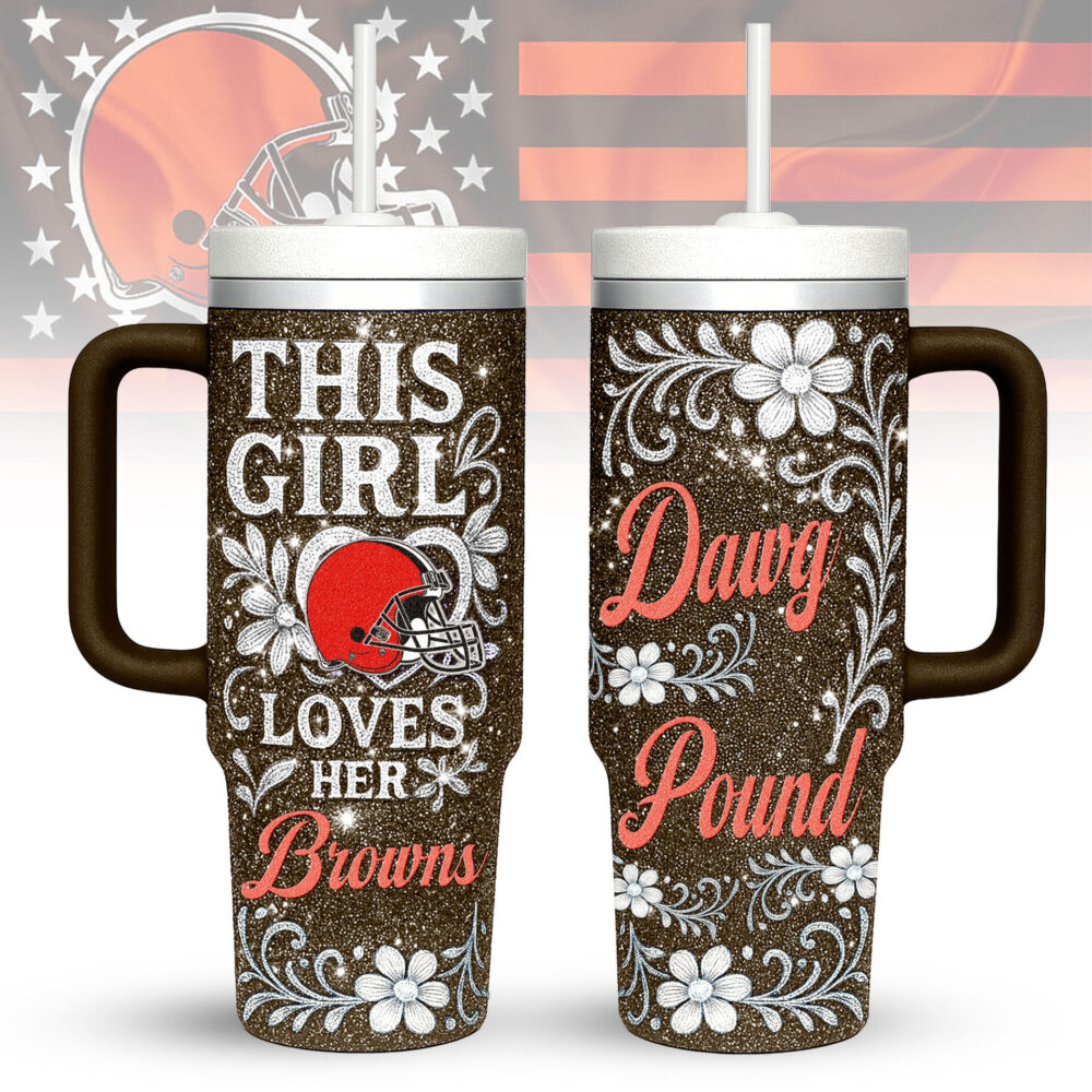 Cleveland Browns | Premium 40oz Tumbler With Handle TD