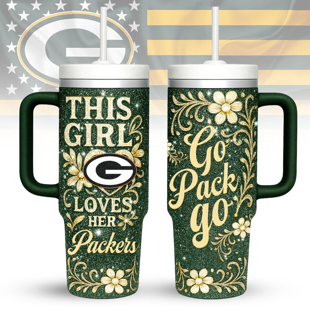 Green Bay Packers | Premium 40oz Tumbler With Handle TD