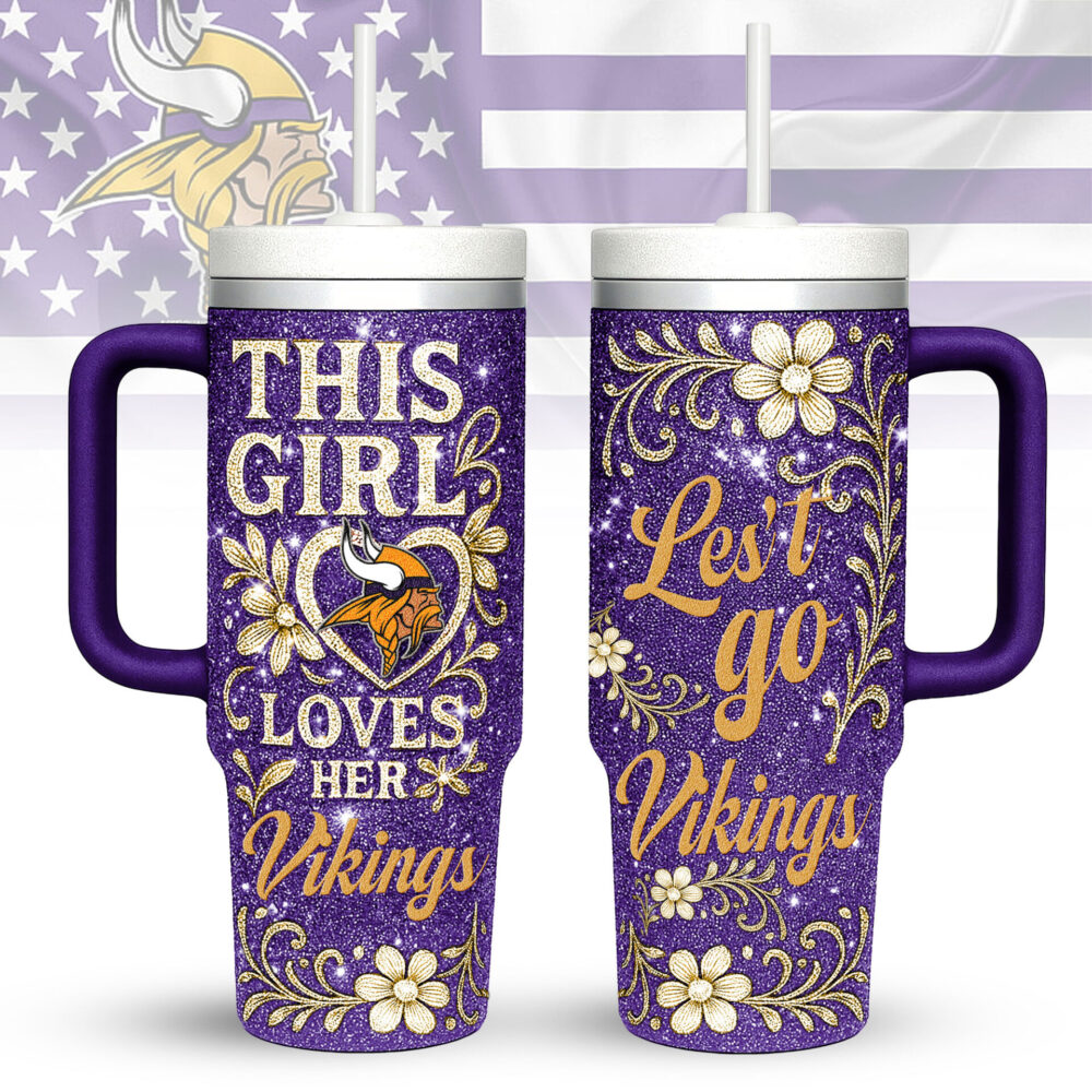 Minnesota Vikings | Premium 40oz Tumbler With Handle TD