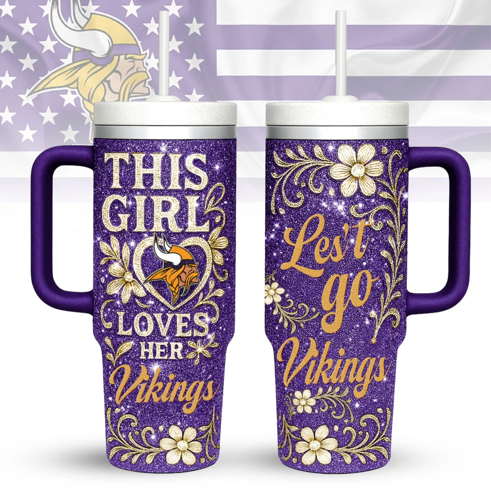 Minnesota Vikings | Premium 40oz Tumbler With Handle TD