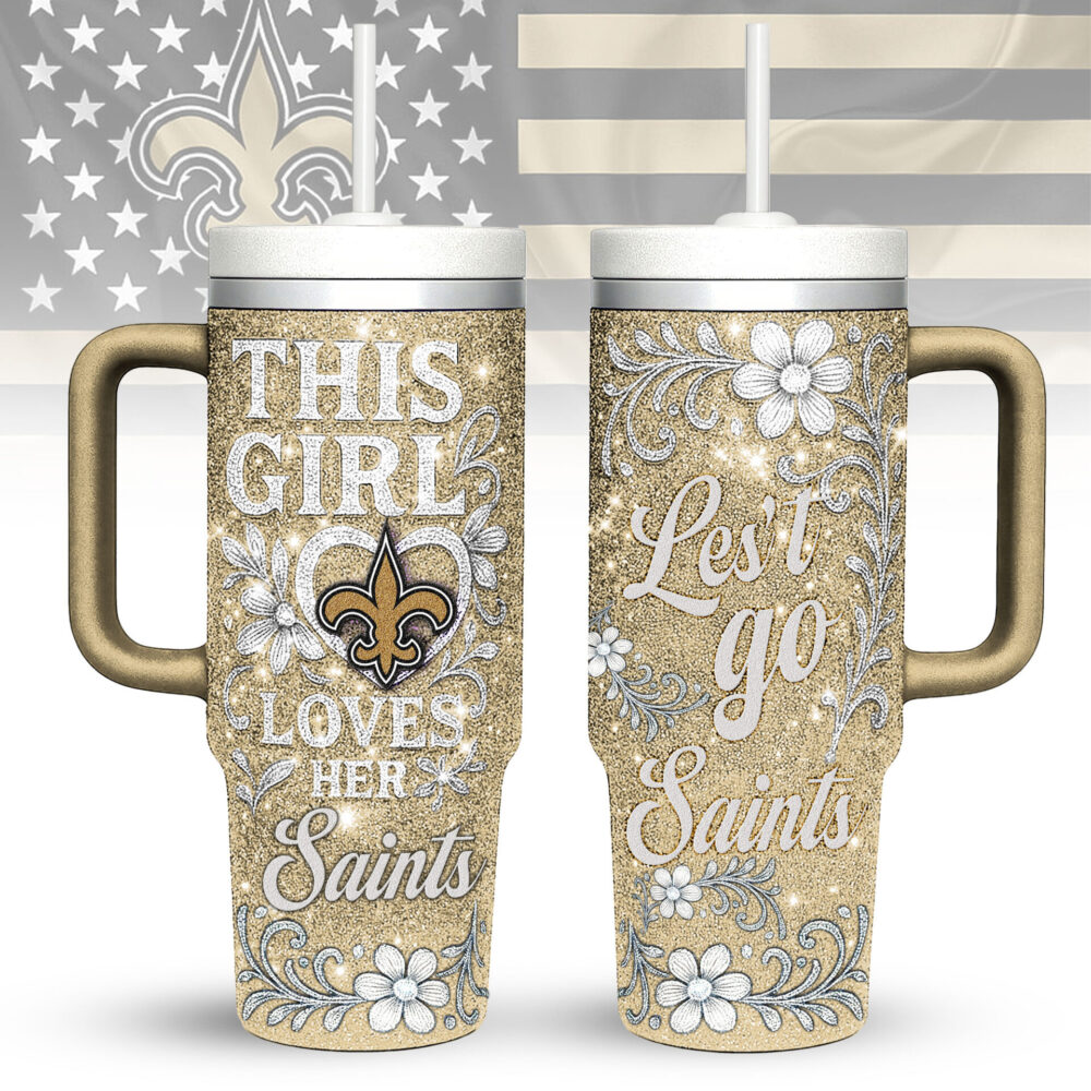New Orleans Saints | Premium 40oz Tumbler With Handle TD
