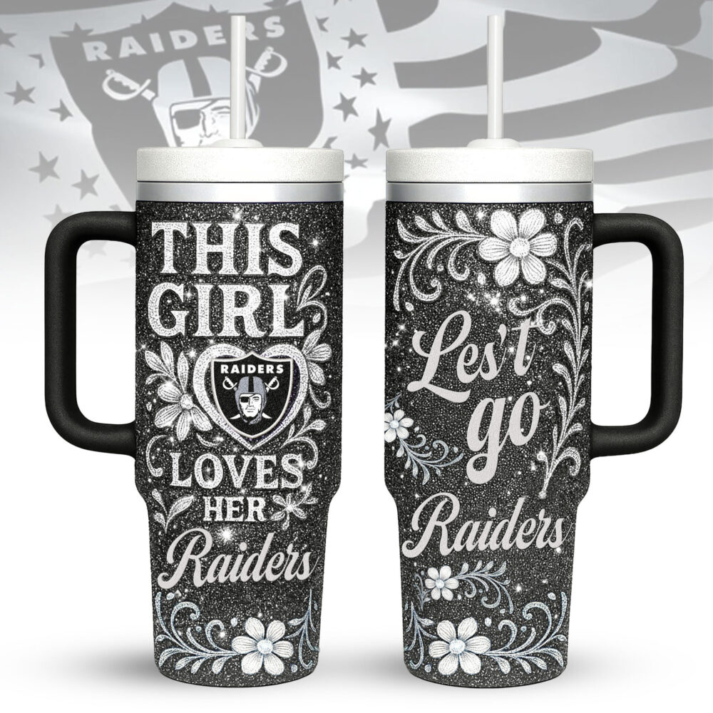Las Vegas Raiders | Premium 40oz Tumbler With Handle TD