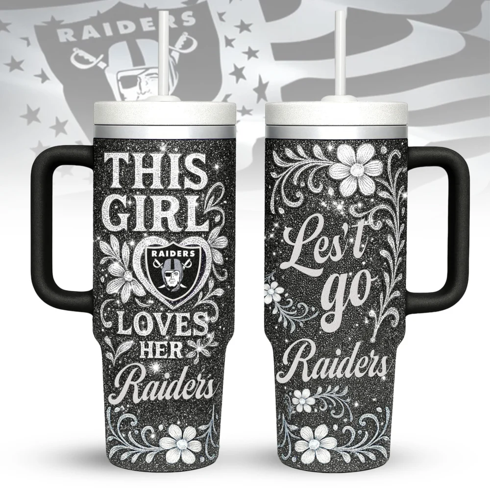 Las Vegas Raiders | Premium 40oz Tumbler With Handle TD