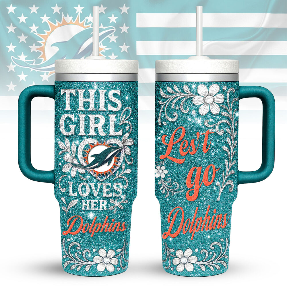 Miami Dolphins | Premium 40oz Tumbler With Handle TD
