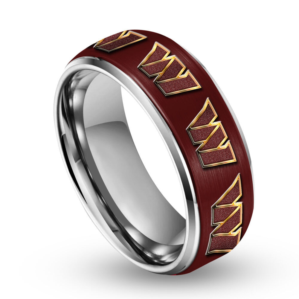 Washington Commanders | Silver Tungsten Ring TD