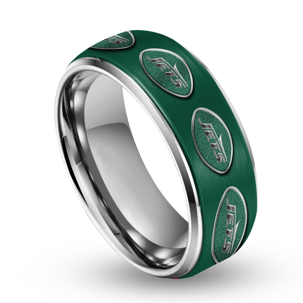 New York Jets | Silver Tungsten Ring TD