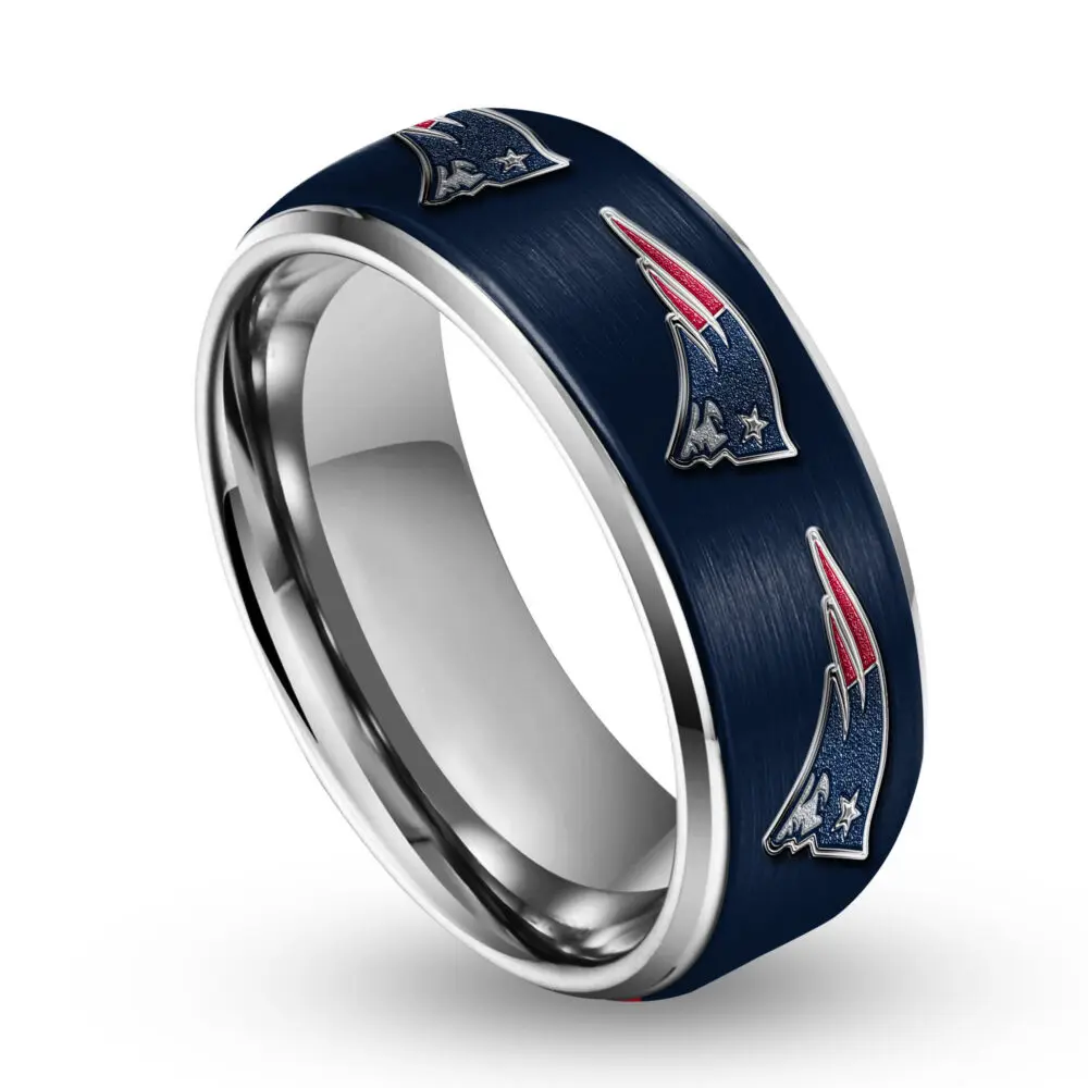 New England Patriots | Silver Tungsten Ring TD