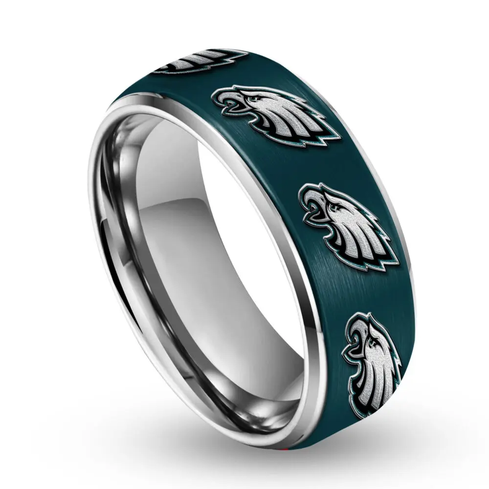 Philadelphia Eagles | Silver Tungsten Ring TD