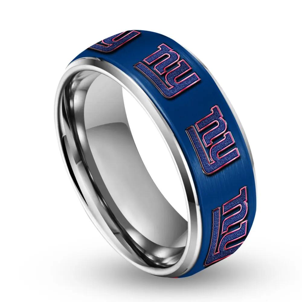 New York Giants | Silver Tungsten Ring TD