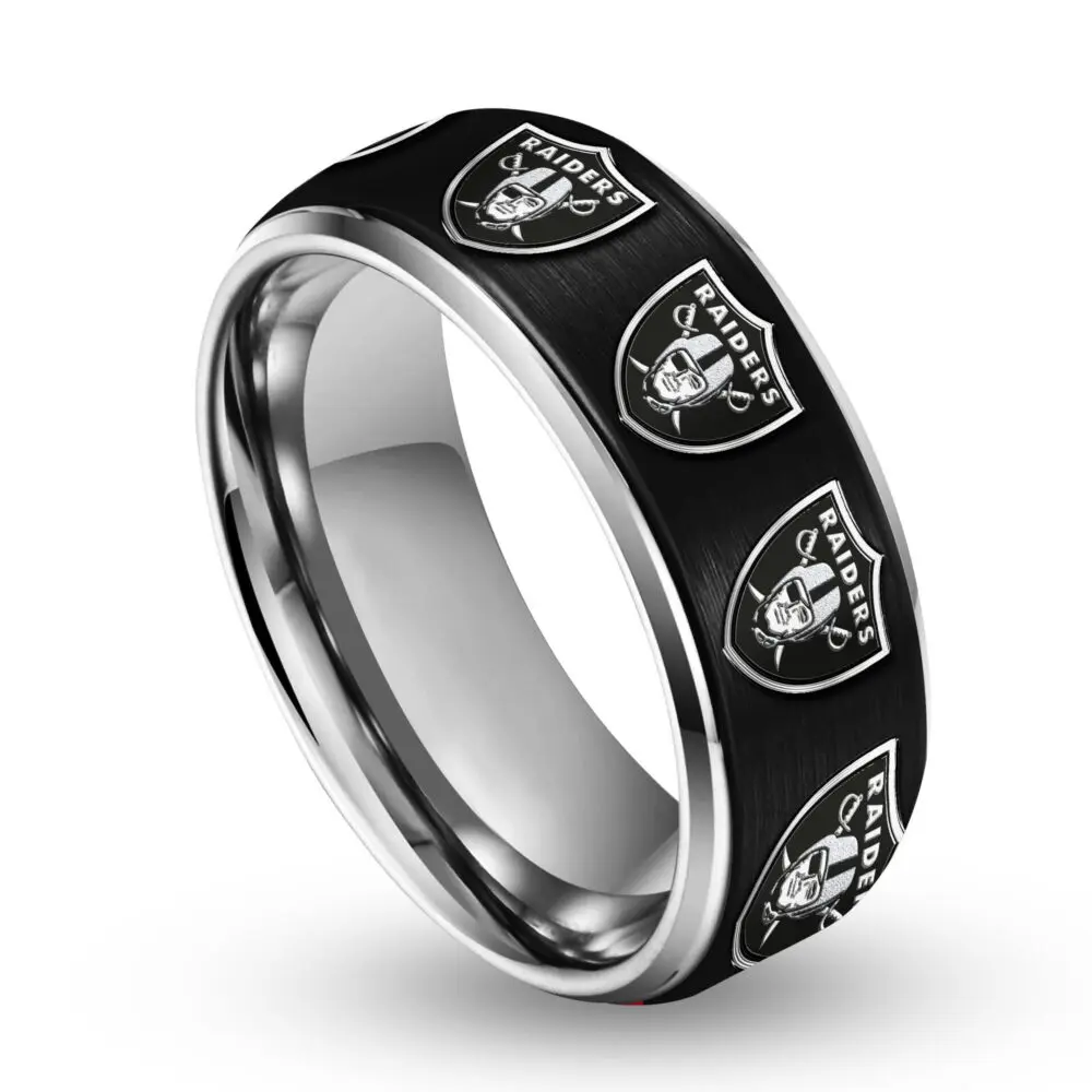 Las Vegas Raiders | Silver Tungsten Ring TD