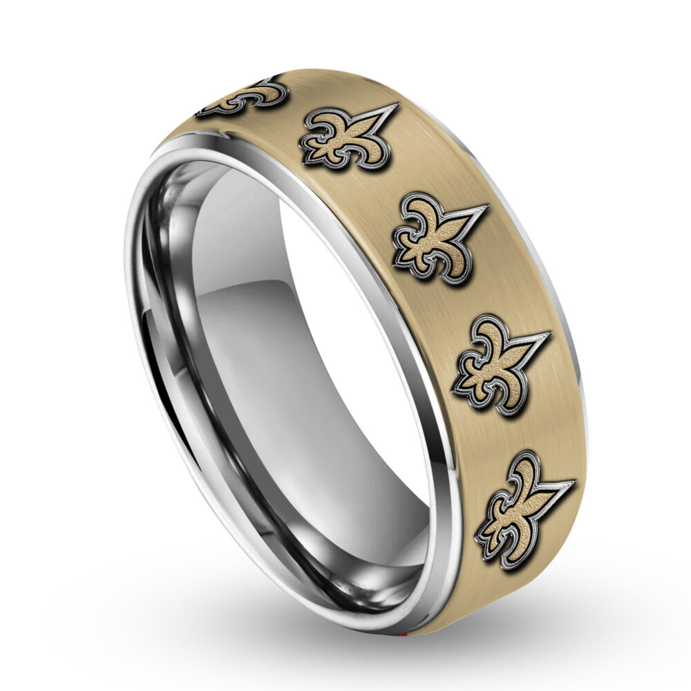 New Orleans Saints | Silver Tungsten Ring TD