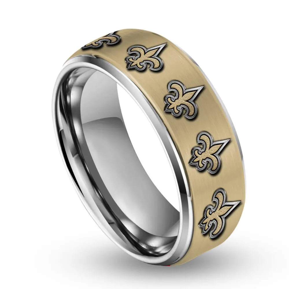 New Orleans Saints | Silver Tungsten Ring TD