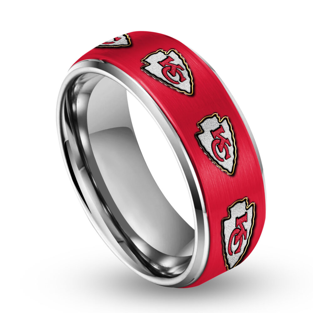 Kansas City Chiefs | Silver Tungsten Ring TD