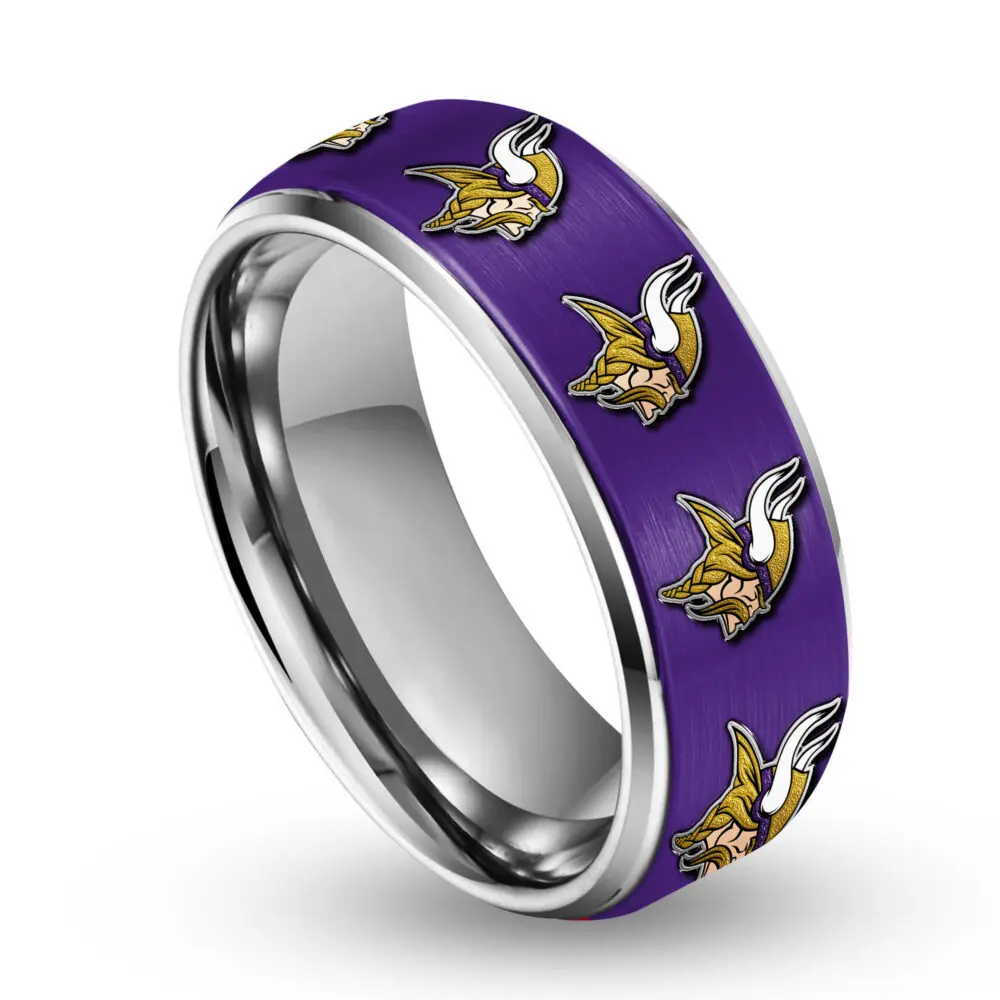 Minnesota Vikings | Silver Tungsten Ring TD