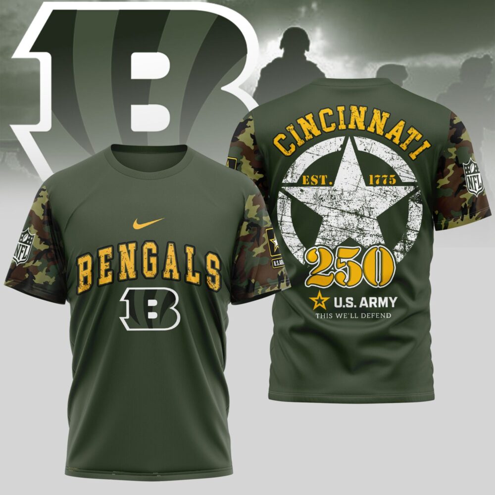 Cincinnati Bengals | Premium U.S.Army 3D Shirt TD