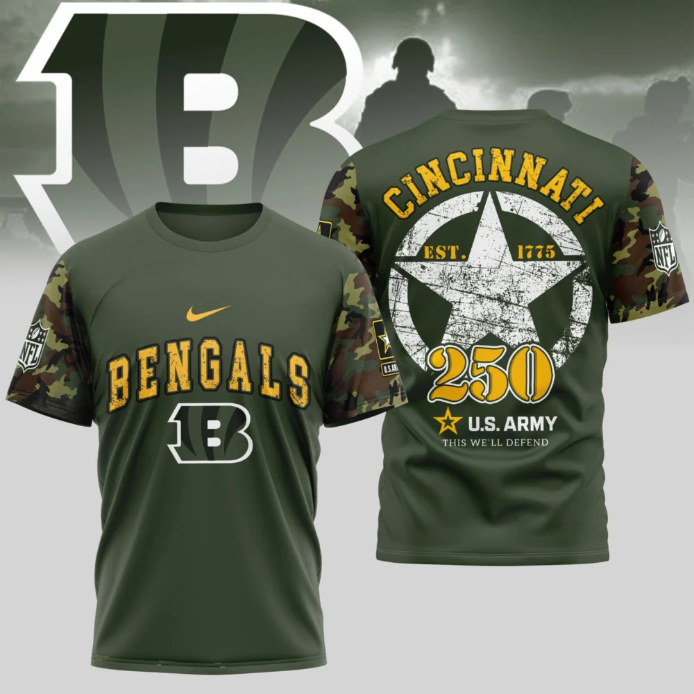 Cincinnati Bengals | Premium U.S.Army 3D Shirt TD