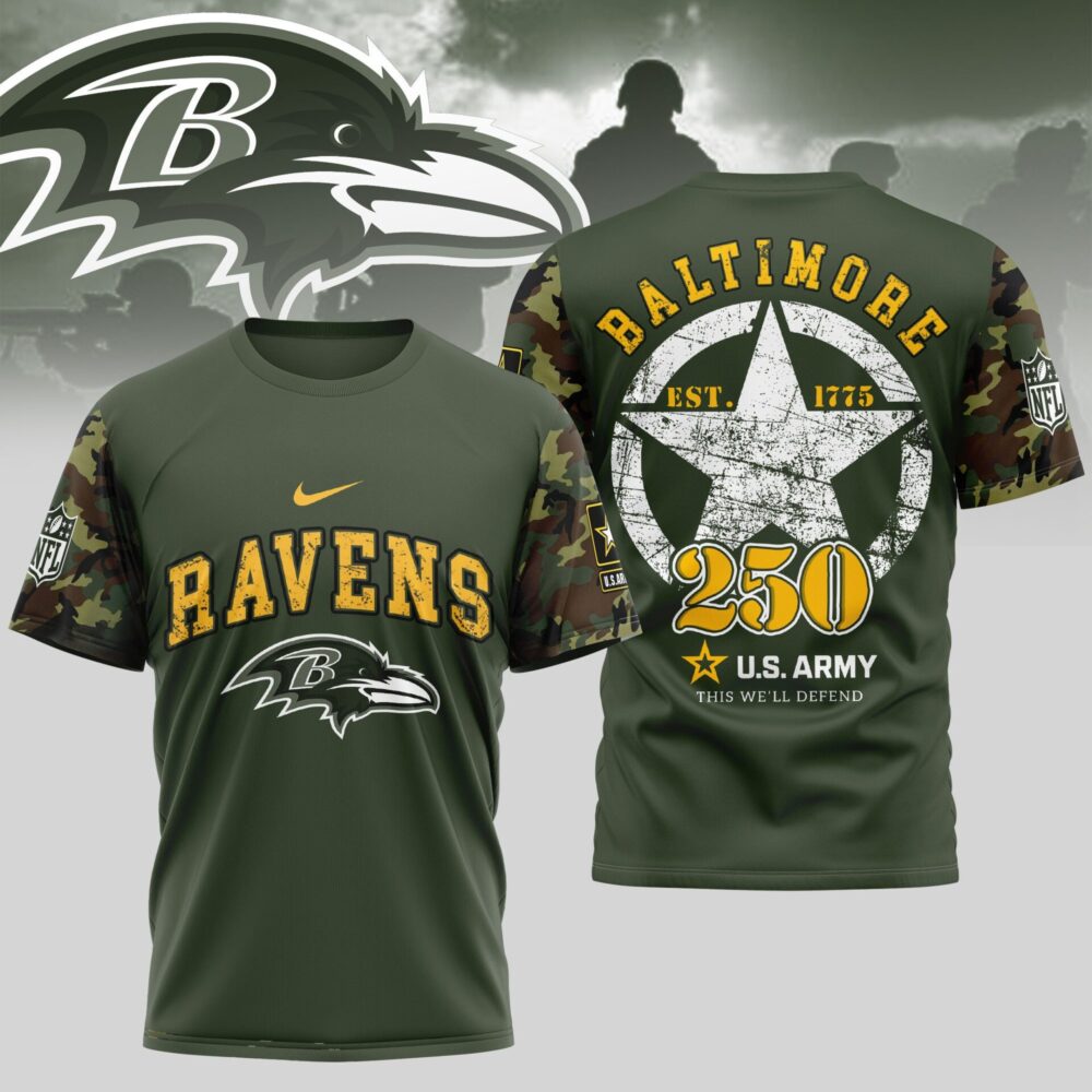 Baltimore Ravens | Premium U.S.Army 3D Shirt TD