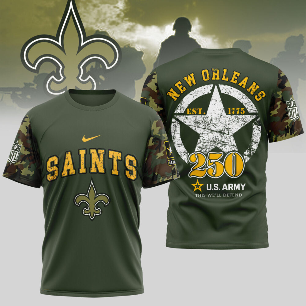 New Orleans Saints | Premium U.S.Army 3D Shirt TD