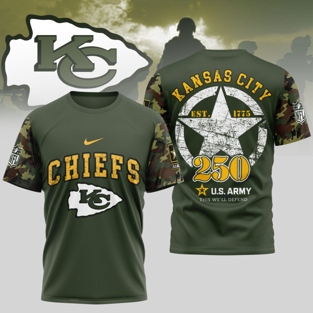 Kansas City Chiefs | Premium U.S.Army 3D Shirt TD