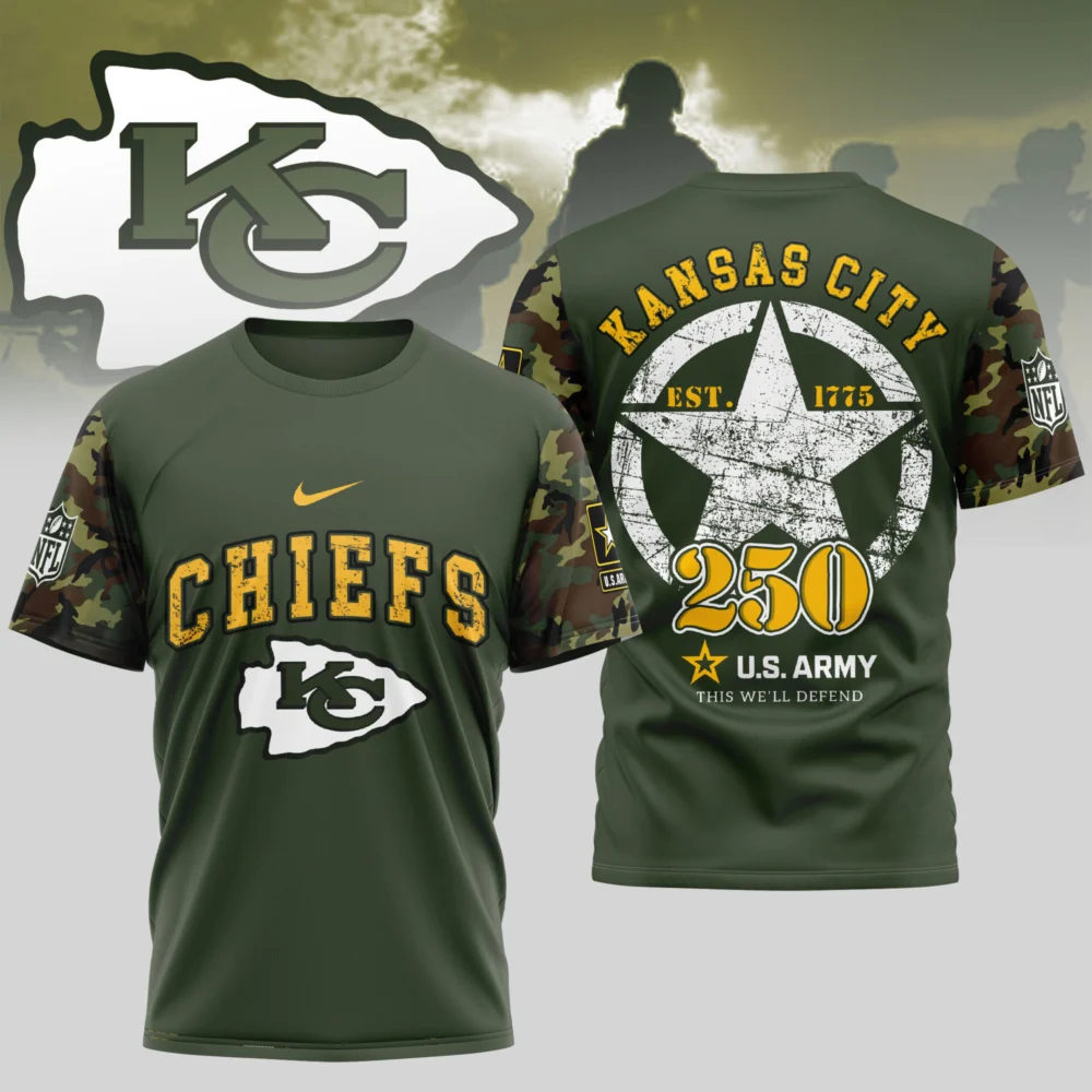 Kansas City Chiefs | Premium U.S.Army 3D Shirt TD