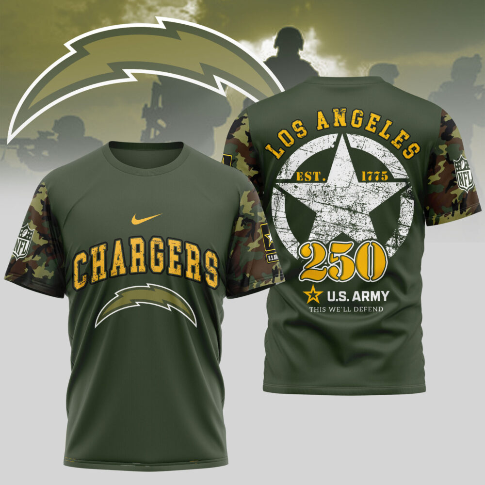 Los Angeles Chargers | Premium U.S.Army 3D Shirt TD