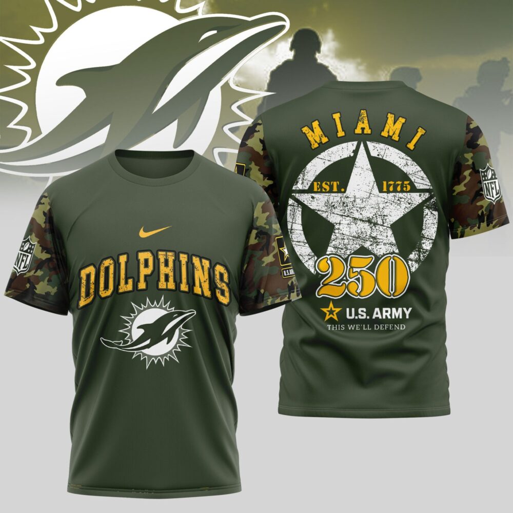 Miami Dolphins | Premium U.S.Army 3D Shirt TD