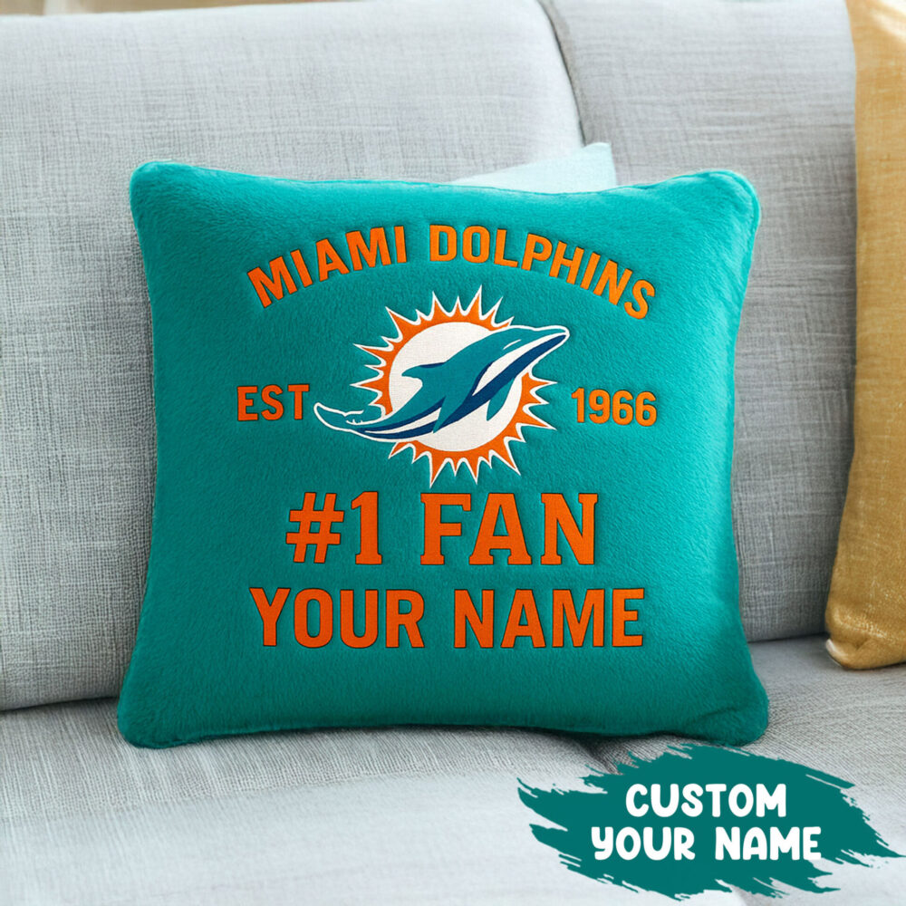 Miami Dolphins | Premium Custom Decorative Pillow TD