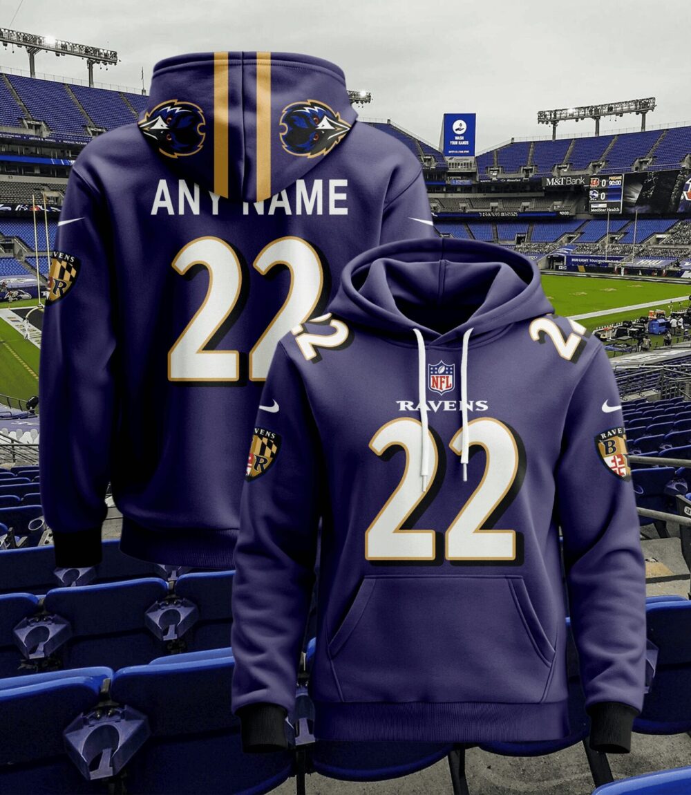 Baltimore Ravens | Hoodie Style Jersey Custom Name And Number