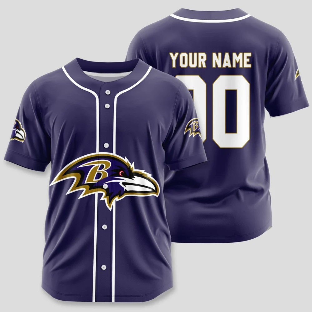 Baltimore Ravens | Classic Baseball Jersey - Customize Your Name & Number, Your Style!