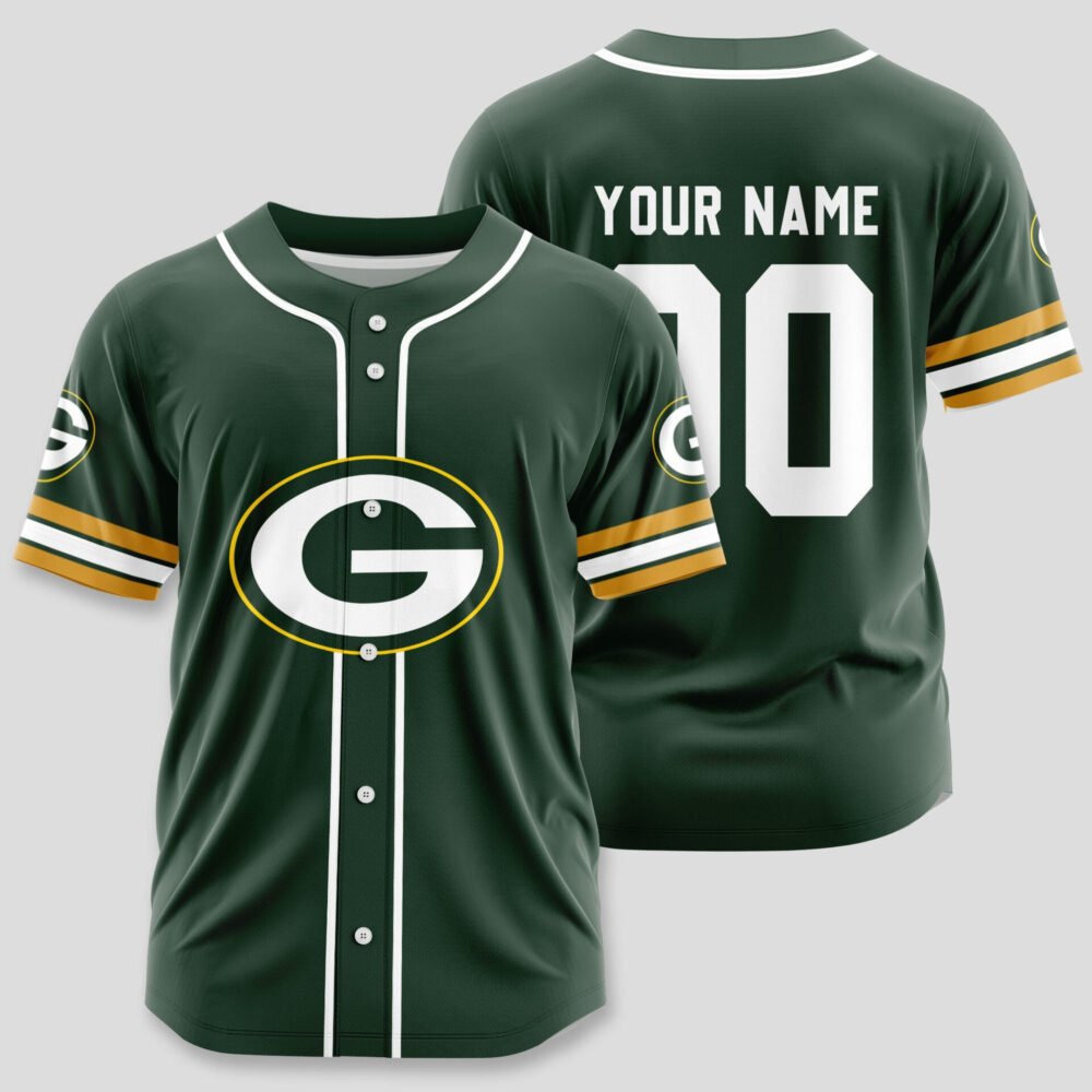 Green Bay Packers | Classic Baseball Jersey - Customize Your Name & Number, Your Style!
