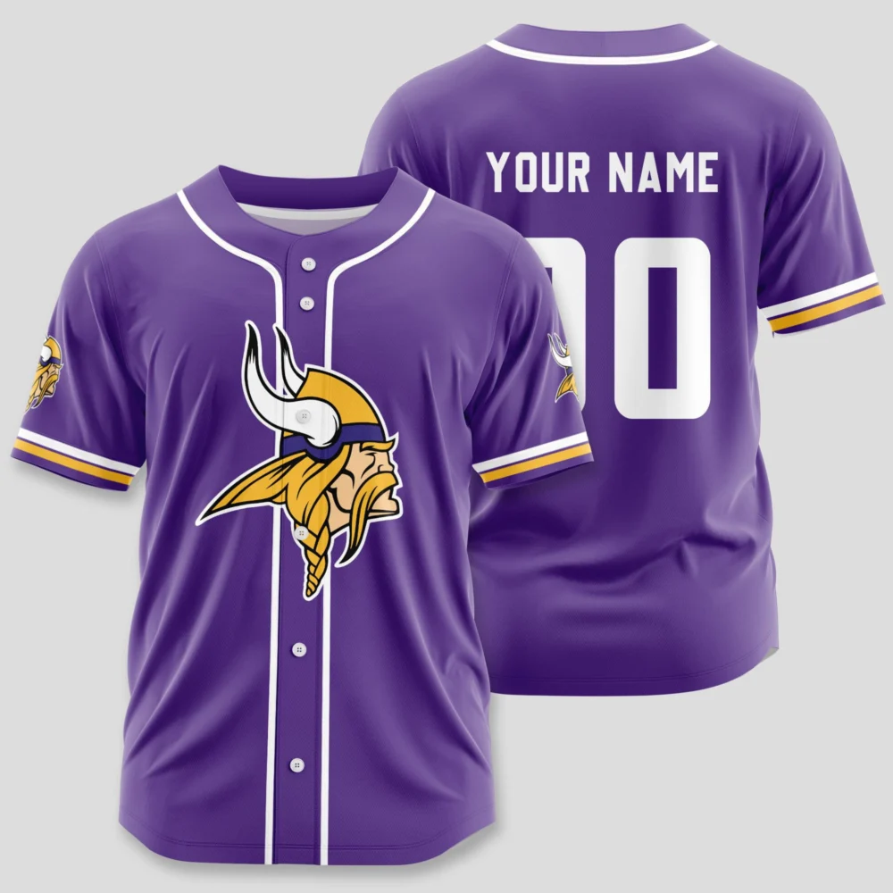 Minnesota Vikings | Classic Baseball Jersey - Customize Your Name & Number, Your Style!