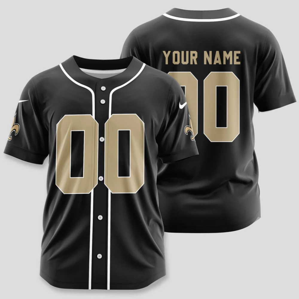 New Orleans Saints | Classic Baseball Jersey - Customize Your Name & Number, Your Style!