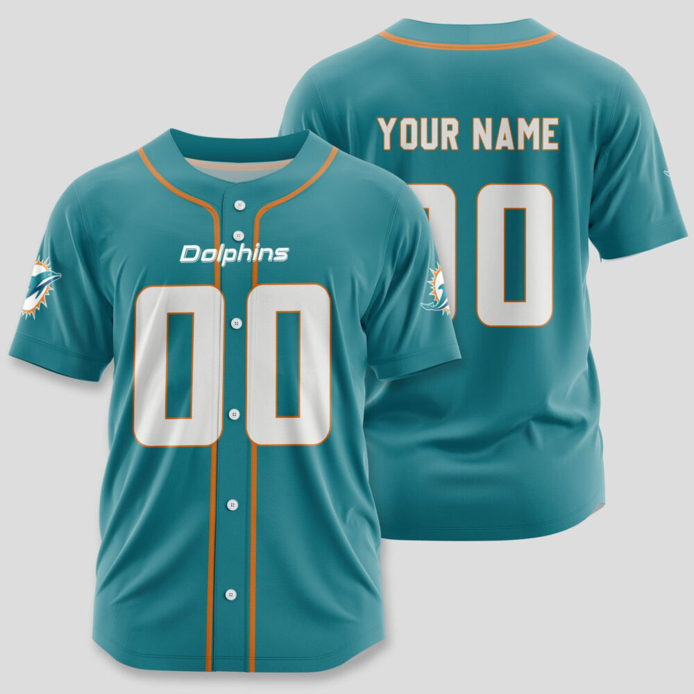 Miami Dolphins | Classic Baseball Jersey - Customize Your Name & Number, Your Style!