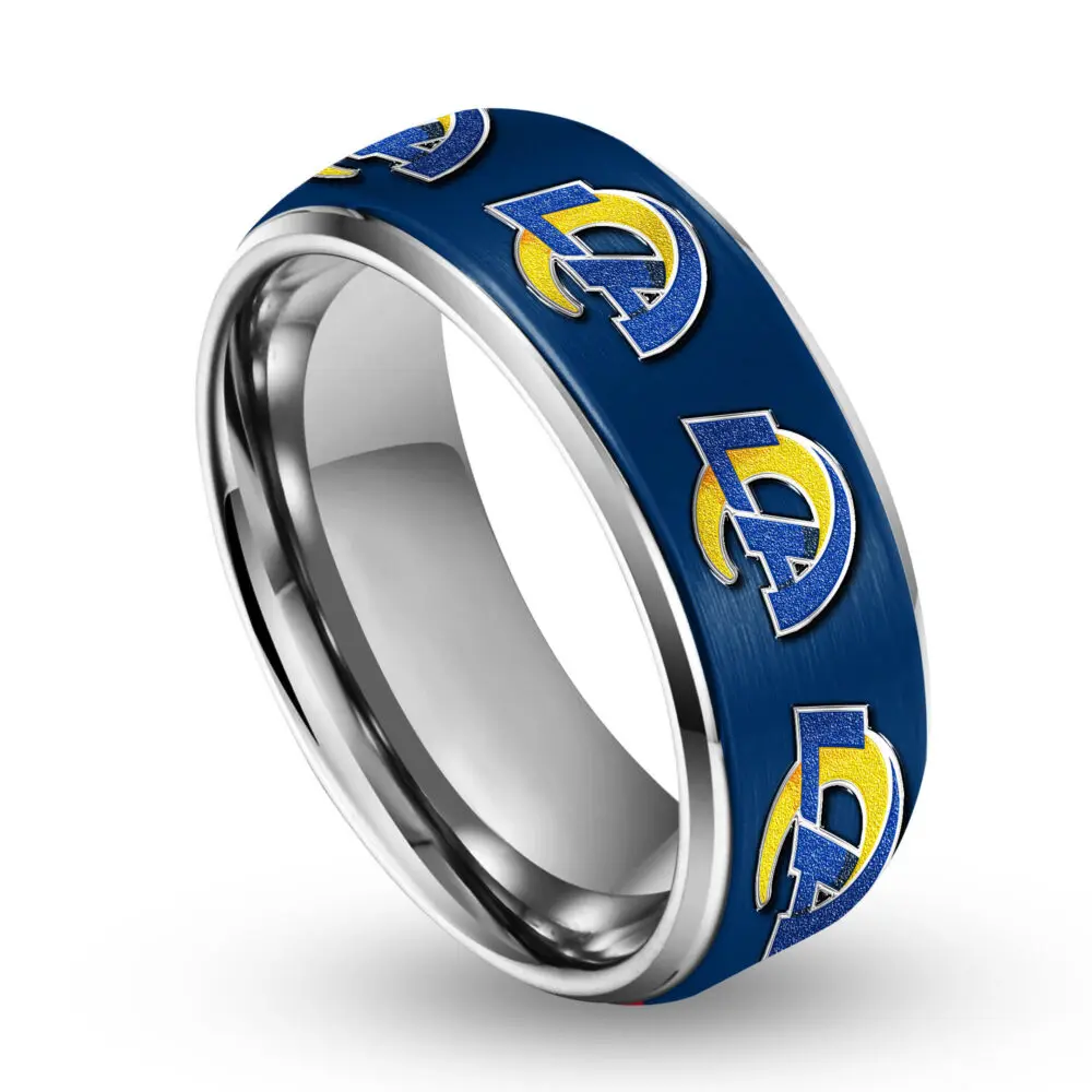 Los Angeles Rams | Silver Tungsten Ring TD