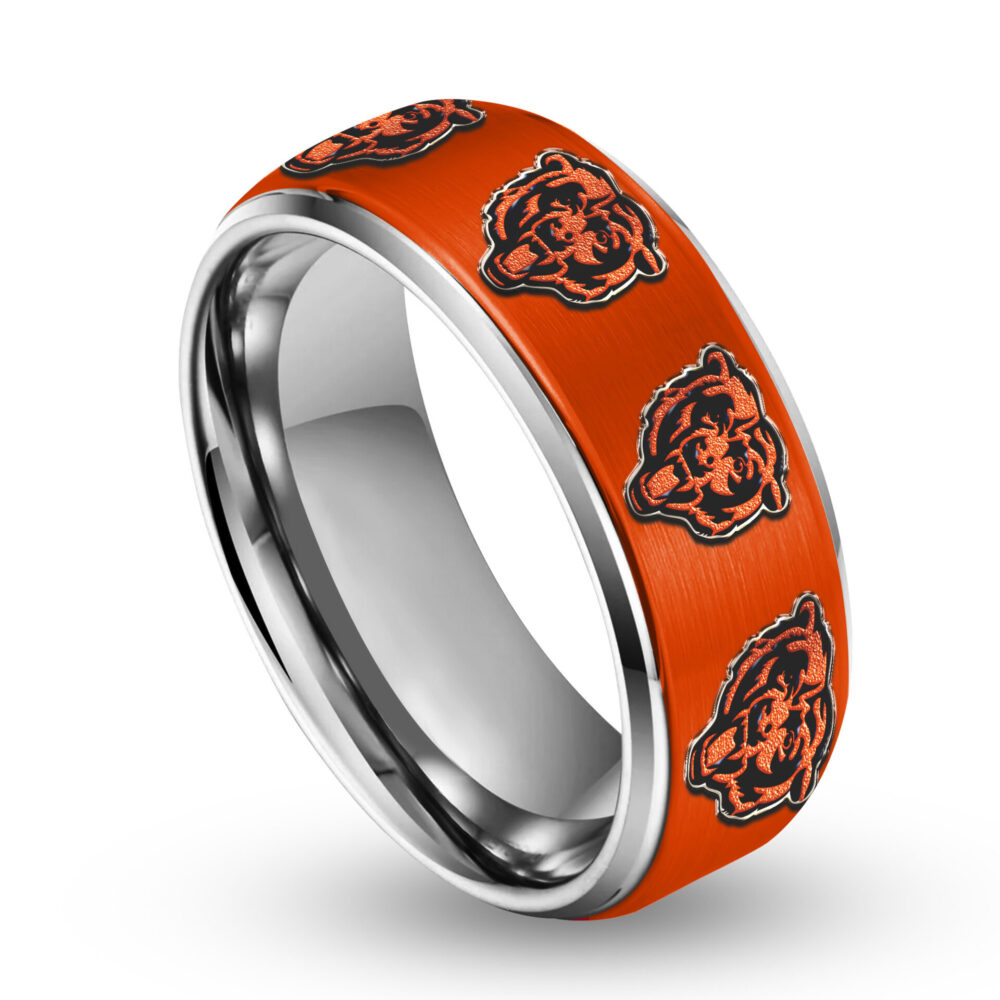 Chicago Bears | Silver Tungsten Ring TD