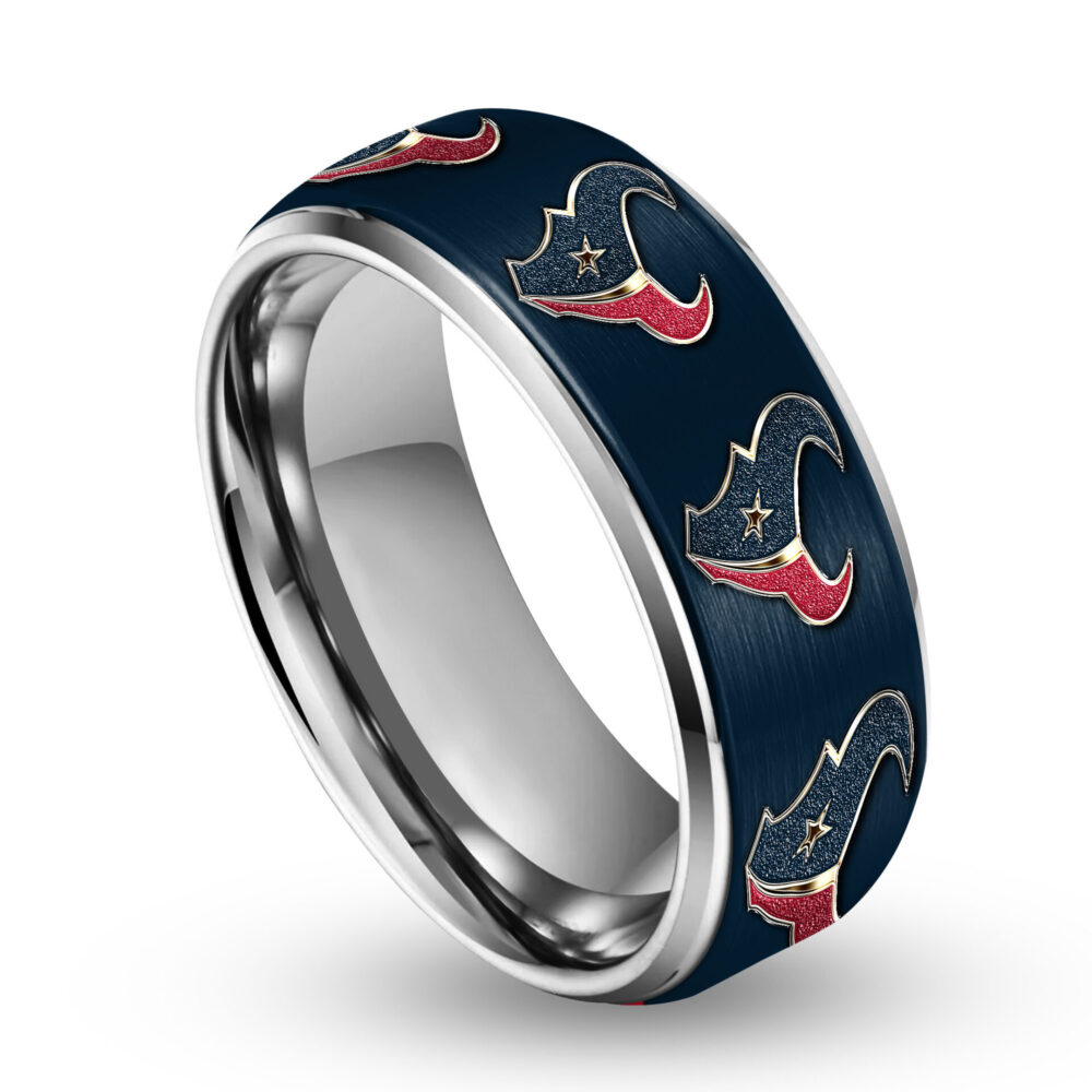 Houston Texans | Silver Tungsten Ring TD