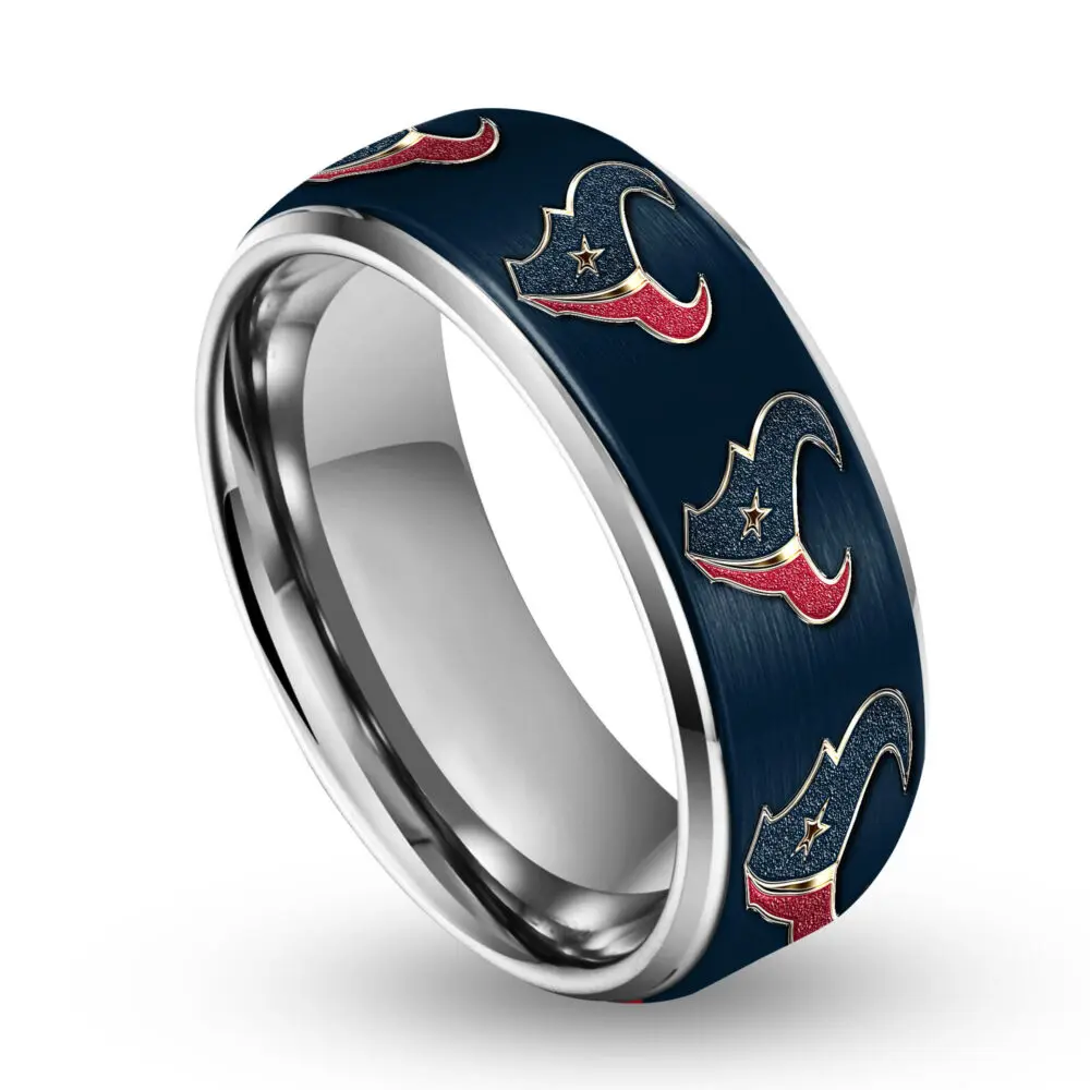 Houston Texans | Silver Tungsten Ring TD
