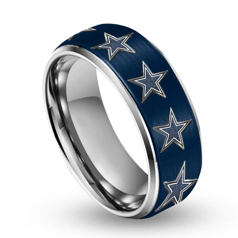 Dallas Cowboys | Silver Tungsten Ring TD