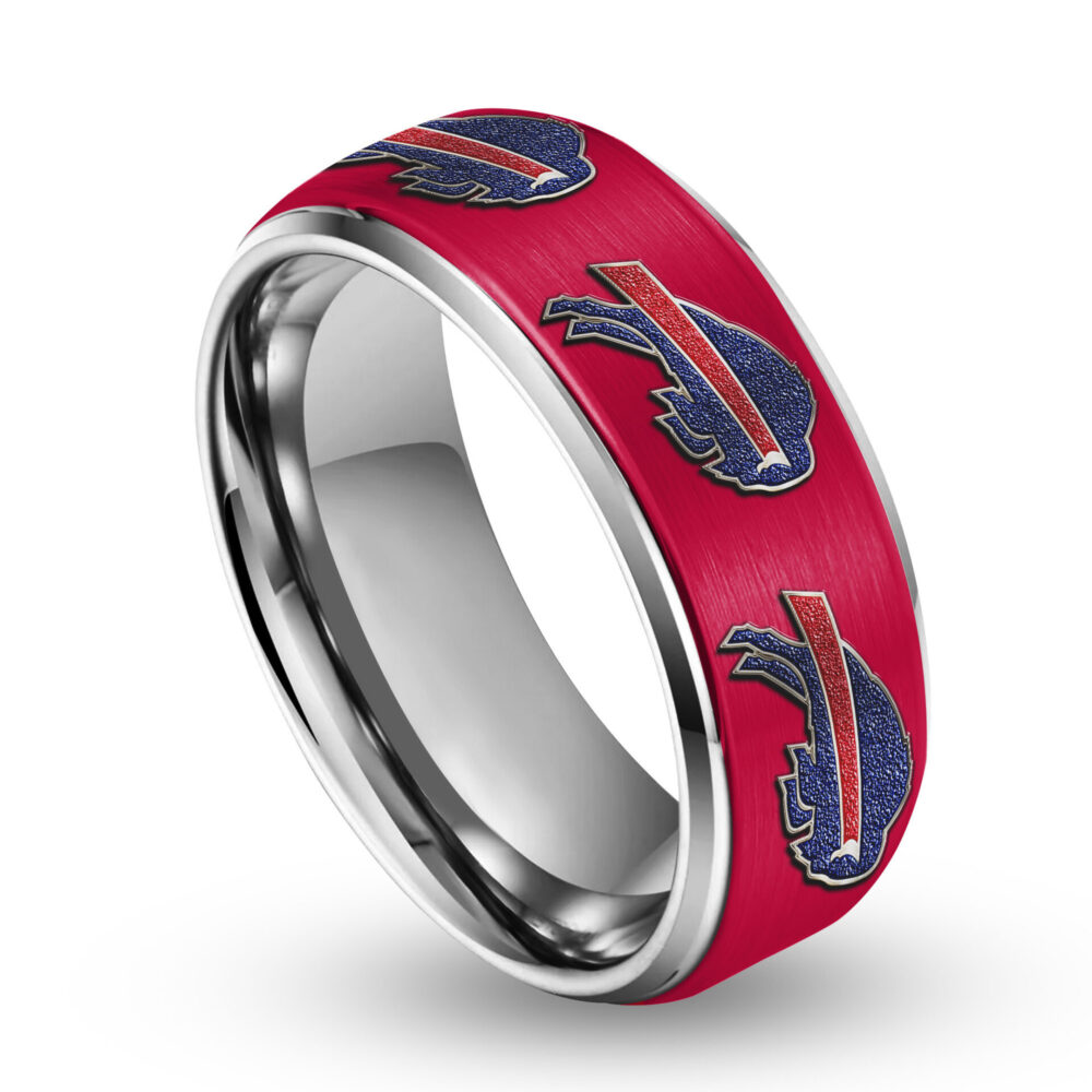 Buffalo Bills | Silver Tungsten Ring TD
