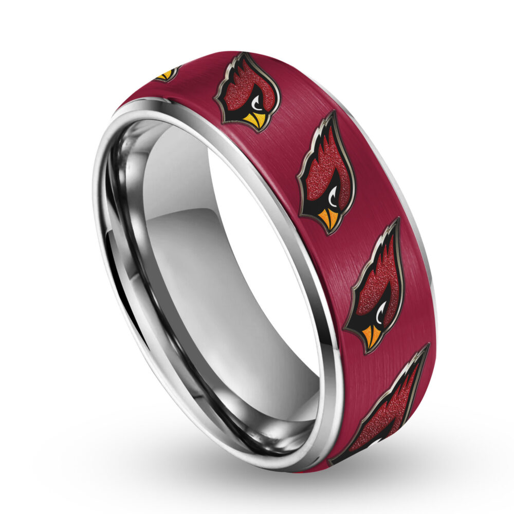 Arizona Cardinals | Silver Tungsten Ring TD