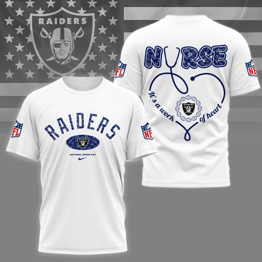 Las Vegas Raiders | PREMIUM 3D NURSE APPRECIATION DAY SHIRT NY