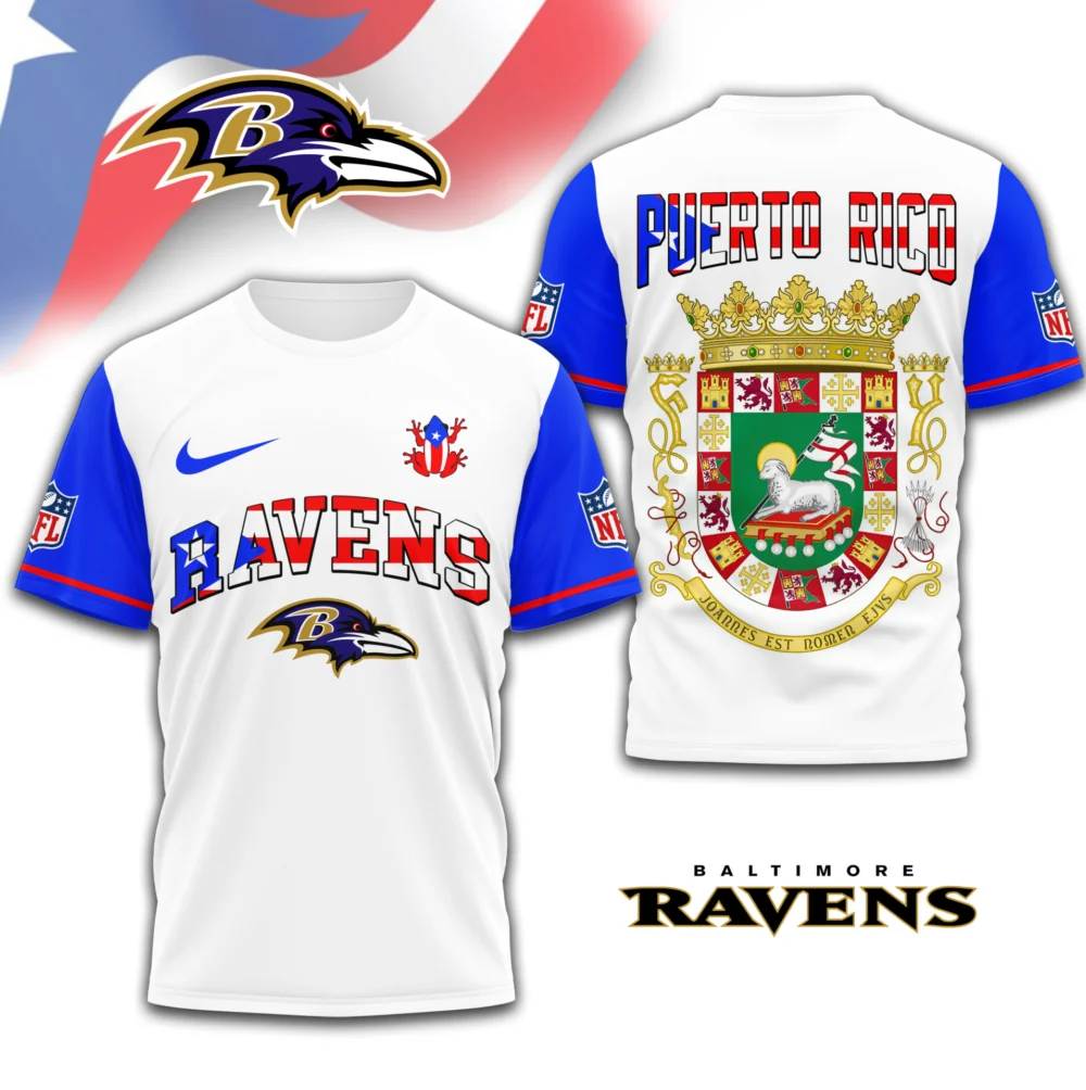 Baltimore Ravens | Premium NFL x Puerto Rico  3D Shirt TD