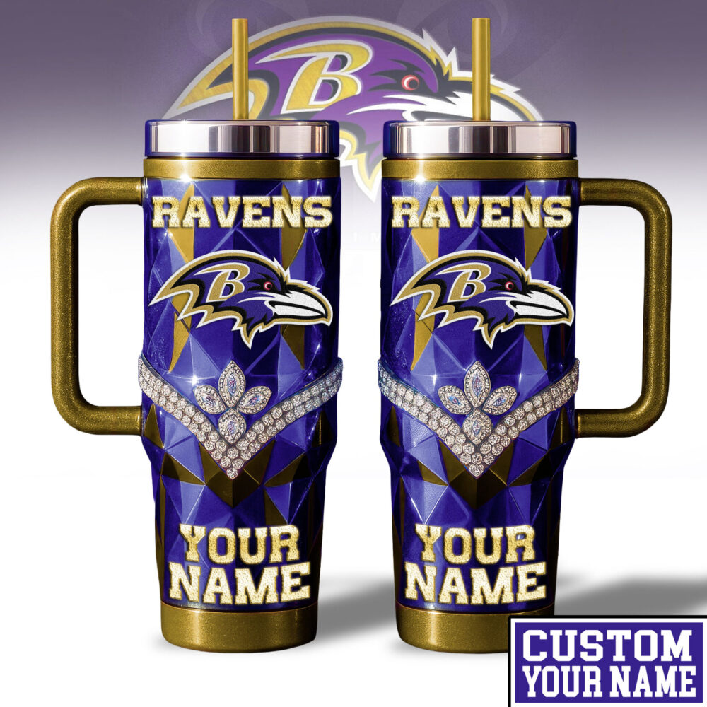 Baltimore Ravens | NFL  40oz Bling Tumbler With Handle TD
