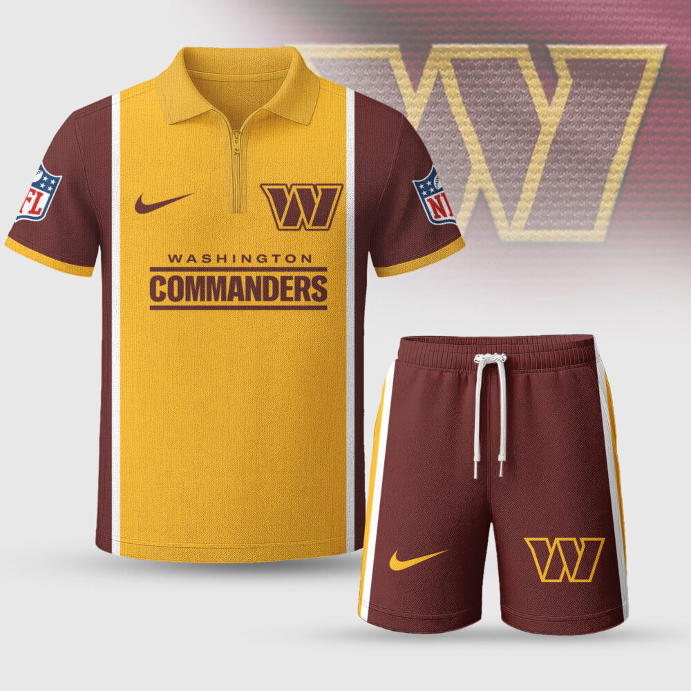 Washington Commanders | Premium NFL Combo Polo And Shorts TD