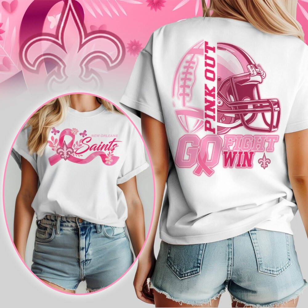 New Orleans Saints | Premium Tackle Breast Cancer Women's Shirt TD