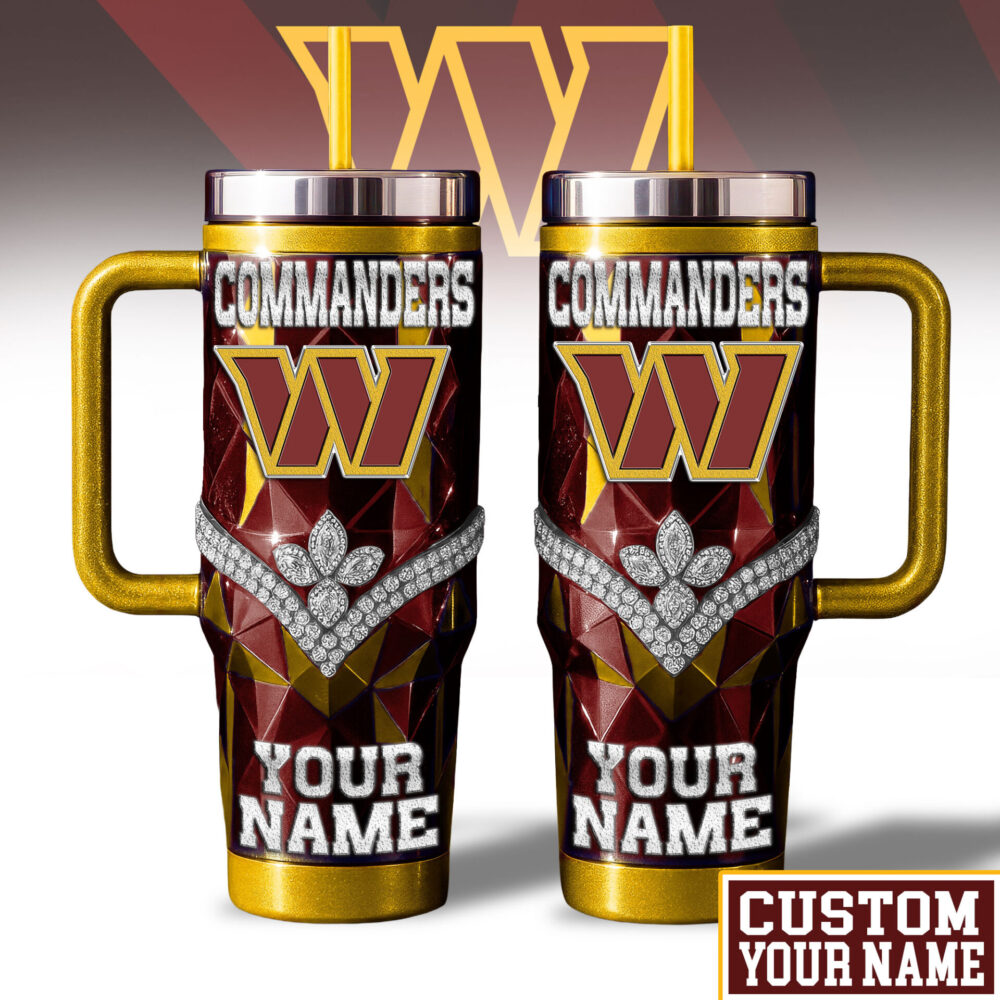 Washington Commanders | NFL  40oz Bling Tumbler With Handle TD