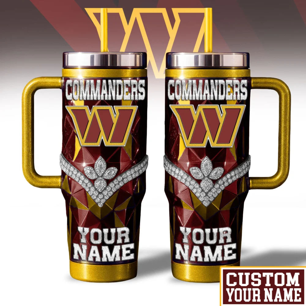 Washington Commanders | NFL  40oz Bling Tumbler With Handle TD
